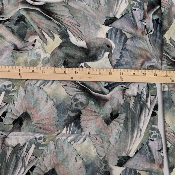 PLAYCLOTHS MENS LONG SLEEVE DOVE PULLOVER HOODIE SIZE MEDIUM - Picture 6 of 8